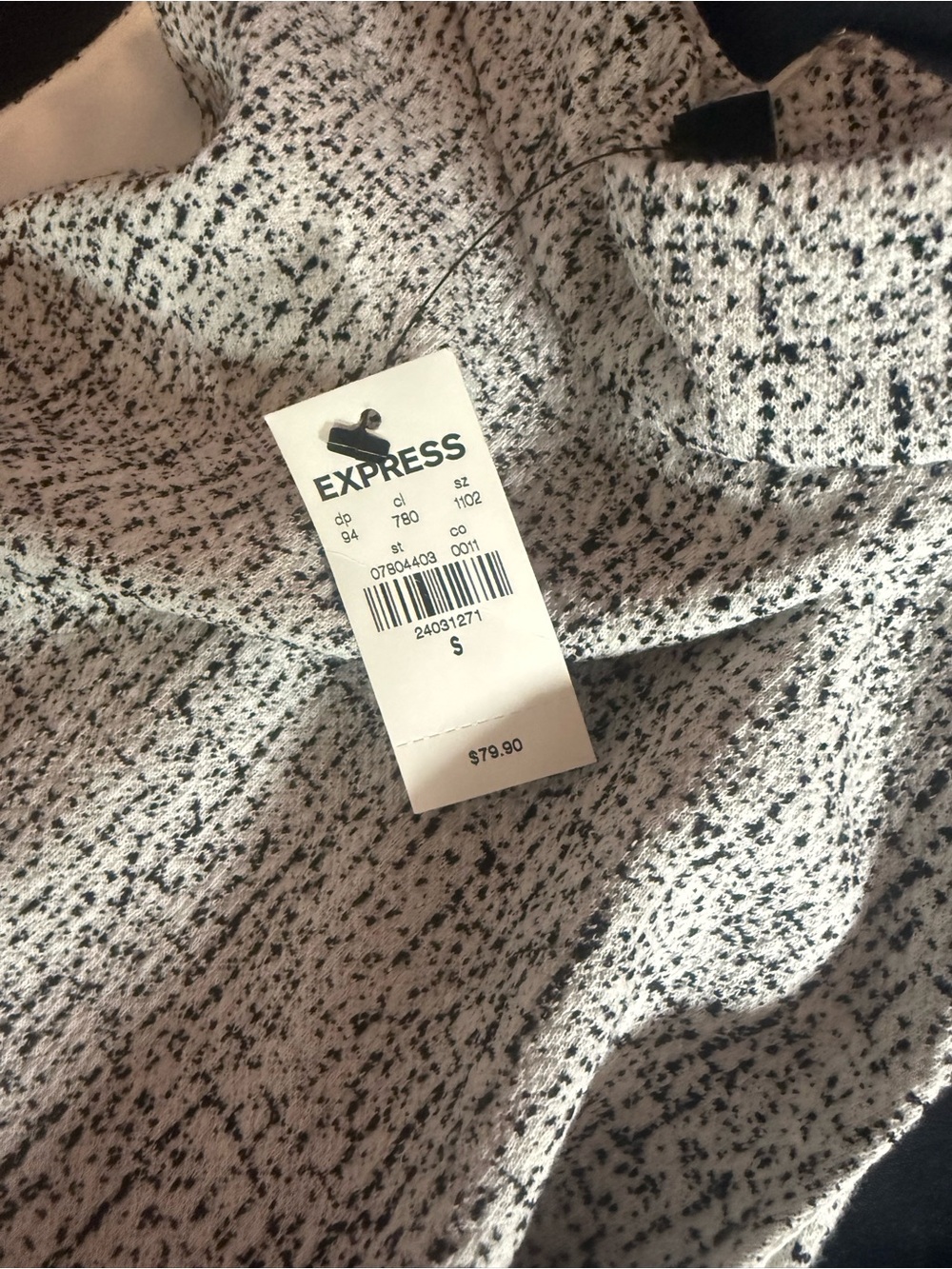 Express Sleeveless Tweed-Texture Midi Dress in Light Gray - Picture 6 of 6